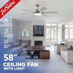 High Volume Natural Wind LED Ceiling Fan with 6 MDF Blades and Modern Design Style 10- for sale