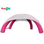 Event Sponsored X Shape Inflatable Spider Tent Advertising Promo Tent White And Pink for sale