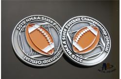 China Football Championship Coins Two Sides Custom Design And Soft Enamel supplier