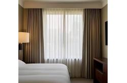China Tailored Double Layer Polyester Window Valance Curtains Readymade For Living Room supplier