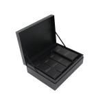Retail Skin Care Box Black Printing And Golden Foil With Waterproof Surface for sale