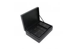 China Retail Skin Care Box Black Printing And Golden Foil With Waterproof Surface supplier