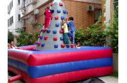 China Bright Coloured Rock Climbing Wall And Safe Pool In Inflatable Amusement Park supplier