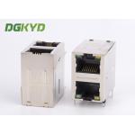 8P8C Cat5/5e 100Mb Stacked 2 Port RJ45 Jack Combo With Transformer for sale