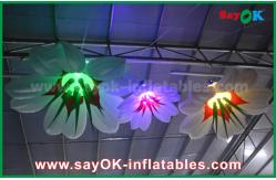 China 1m Dia Inflatable Hanging Lily Flower With RGB Lighting Decoration supplier
