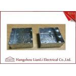 5 * 5 Steel Outlet Box Matallic Galvanized 1/2 to 1 Knockouts 2-1/8 Deep for sale