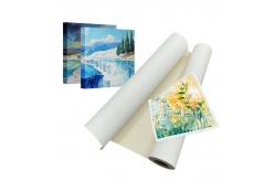 China Latex Compatible 380gsm Poly Cotton Canvas Matte For Print Reproductions supplier