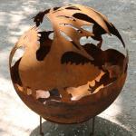 1000mm Corten Steel Gas Fire Pit Customized Available for sale