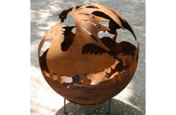 China 1000mm Corten Steel Gas Fire Pit Customized Available supplier
