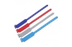 China Custom Disposable Wristband with Snap Lock Closure and Silk Screen Printing Options supplier