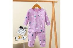 China Autumn Children printed pyjama set Full Flower Long Pyjamas Set supplier