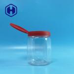 Flip Top Hexagonal Clear PET Plastic Jars For Bath Salts 660ml for sale