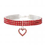 Nice Quality Color Rhinestone Cat Stretch Collar Cute Pendant For Pet Cat for sale