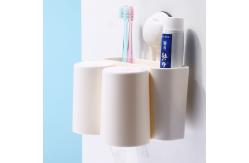 China Irregularity ABS PVC Bathroom Toothbrush Holder Set Hung On The Wall supplier
