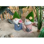Gnome Magnesium Oxide Outdoor Furniture / Metal Lawn Ornaments Weatherproof for sale