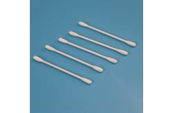 China Biodegradable Paper Stick Double Round Head Qtips Cotton Bud Swab For Cleanroom supplier