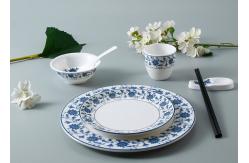 China Chinese Style On Glaze Decal 7pc Melamine Crockery Sets supplier