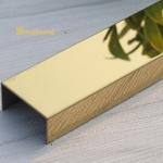 7c Pvc Brushed Steel Tile Trim 8mm , 304 Stainless Steel Backsplash Edge Trim for sale