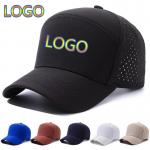 Custom Logo Laser Cut Hole Baseball Cap Perforated Waterproof Sports Caps Hat for sale