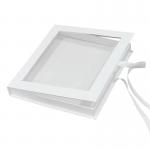 Square Book Shaped PVC Clear Top Window Magnetic Cardboard Packaging Box With Ribbon