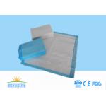 Blue / White Disposable Bed Pads , Incontinence Hospital Absorbent Pads for sale