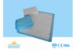 China Blue / White Disposable Bed Pads , Incontinence Hospital Absorbent Pads supplier