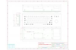 China 67 Keys Ruggedized Keyboard / Metal Computer Keyboard with Laser Trackball supplier
