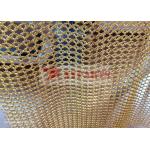 Gold Color Carbon Steel Chainmail Curtain For Coffee Shop Decoration for sale