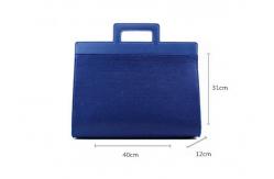 China Button And Soft Leather Handle 40*31cm Felt Handbag supplier
