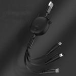 3A Multiple 1.20m Fast Charging USB Cables Black Red Or Custom