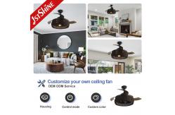 China Remote Control Caged Light Ceiling Fan , Decorative LED Ceiling Fan supplier
