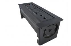 China Elegant Surface Desk Mount Power Outlet Aluminum Edge Multi- Functional supplier
