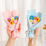 Knitted Pile Mini Bouquet Yarn Flowers Perfect Mother's Day Creative Gift for sale
