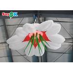 Customized Giant Inflatable Flower Hanging Wedding Inflables LED Flower Decoration