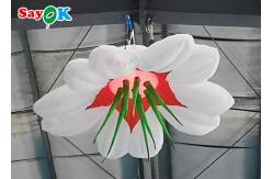 China Customized Giant Inflatable Flower Hanging Wedding Inflables LED Flower Decoration supplier