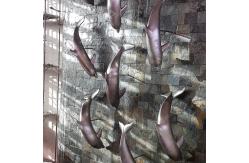 China Matte Surface Dolphin Stainless Steel Art Sculptures 5.9 Ft supplier