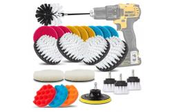 China 25Pcs Car Cleaning Drill Brush Set 1.5kg Buffing Sponge Pads M10 supplier
