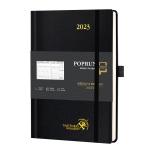 Student Vertical Layout Weekly Planner 2023 Leatherette Paper Ivory Paper Black for sale