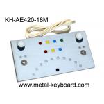 Vandalism proof Metal panel Industrial Metal keyboard 18 Keys with USB / PS2 Interface for sale