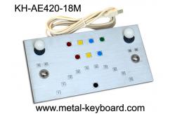 China Vandalism proof Metal panel Industrial Metal keyboard 18 Keys with USB / PS2 Interface supplier