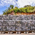 High Galvanized Woven Gabion Baskets With Wire 2.7mm / Edge Wire 3.4mm For Retaining Wall for sale