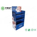Customized Corrugated Carton Stand Foldable Cardboard Chocolate Floor Display Shelf for sale