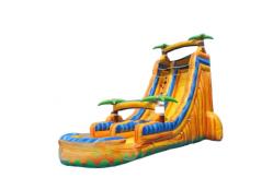 China Giant Inflatable Water Slide , Large PVC Material Inflatable Slide Wild Rapids supplier