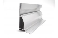 China Silver Electrophoresis Aluminium Display Profile For Advertising / Exhibition / Led supplier