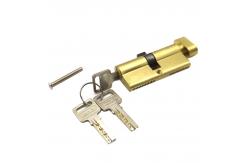 China 70MM Single Open Knob Lock Door Cylinder Brass Material With 2 Keys supplier