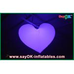 Hanging Inflatable Lighting Decoration For Wedding Heart LED for sale