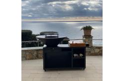 China 100cm Barbeque Corten Base 2mm Heavy Duty Fire Pit Grill supplier