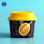Square IML Plastic Containers 300ml 10OZ King Cover Frozen Food Packaging for sale