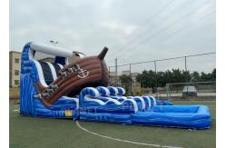 China Commercial Pirate Ship Slides Inflatable Water Games With Pool supplier