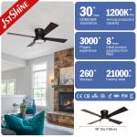 48 Inches Flush Mount Dimmable LED Ceiling Fan For Living Room